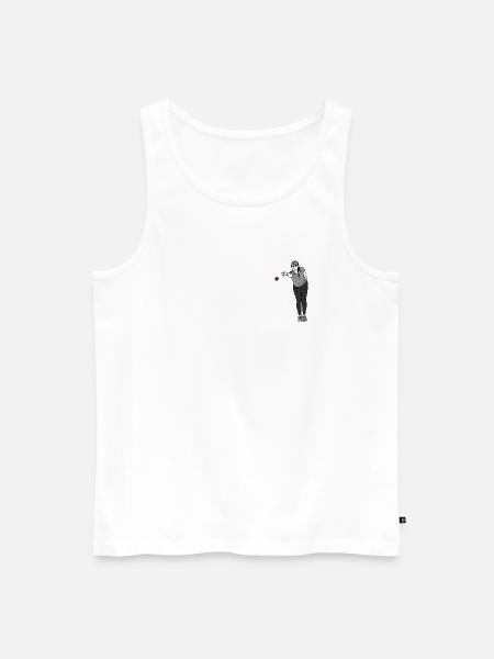 Petanque Spielerin Rechtshänderin - Männer Premium Bio Tank Top - Weiß