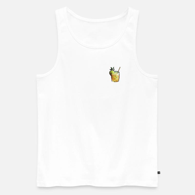 Caipirinha Cocktail - Männer Premium Bio Tank Top - Weiß