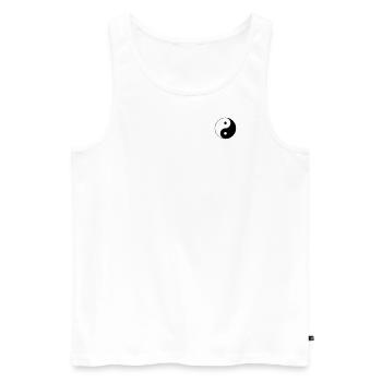 Yin yang - Men's Premium Organic Tank Top - white - Front - Michal (187cm)