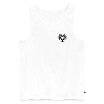 Heart Tree - Men's Premium Organic Tank Top - white - Front - Michal (187cm)