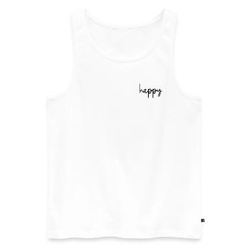Content - Débardeur bio Premium Homme - blanc - Devant - AI Model Male 178 light (178cm)
