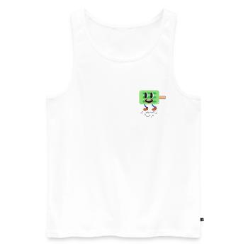 Sommer shirts - Männer Premium Bio Tank Top - Weiß - Vorne - AI Model Male 178 light (178cm)