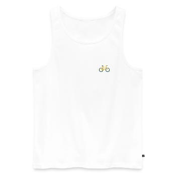 Mountain Bike Bicycle Graphic / Illustration - Men's Premium Organic Tank Top - white - Front - AI Model Male 178 light (178cm)