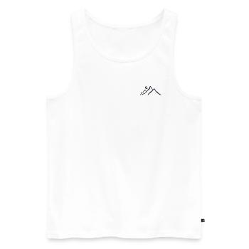 Relief en montagne - Débardeur bio Premium Homme - blanc - Devant - AI Model Male 178 light (178cm)