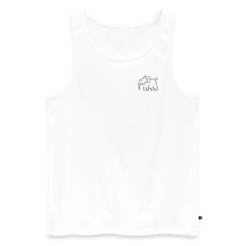 Anti-Zoo Four - Männer Premium Bio Tank Top - Weiß - Vorne - Michal (187cm)