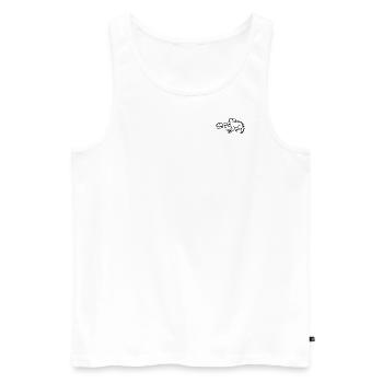 Anti-Zoo Fourteen - Men's Premium Organic Tank Top - white - Front - Michal (187cm)