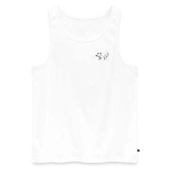 Anti-Zoo Nineteen - Men's Premium Organic Tank Top - white - Front - AI Model Male 178 light (178cm)