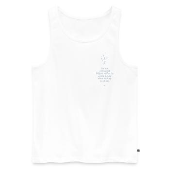 Spruch-Design für Sporttaucher - Männer Premium Bio Tank Top - Weiß - Vorne - Michal (187cm)