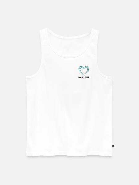 Rail Love Light - Men's Premium Organic Tank Top - white