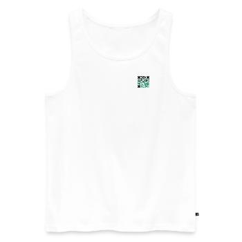 schwarz-grün - Männer Premium Bio Tank Top - Weiß - Vorne - Michal (187cm)
