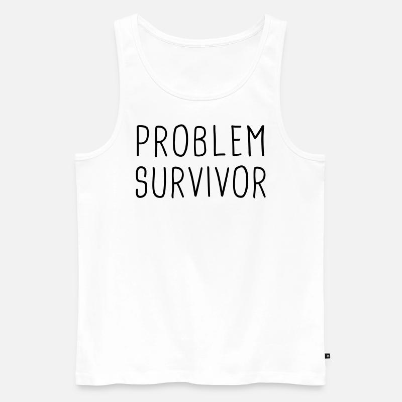 Problem Survivor - Männer Premium Bio Tank Top - Weiß