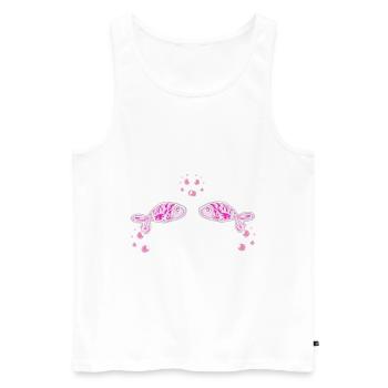 fish underwater fish diving soap bubbles - Men's Premium Organic Tank Top - white - Front - Michal (187cm)