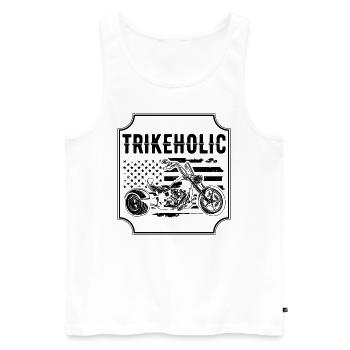 Trike - Männer Premium Bio Tank Top - Weiß - Vorne - AI Model Male 178 light (178cm)