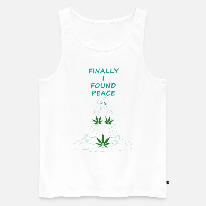 Finally I found peace - Men's Premium Organic Tank Top - white