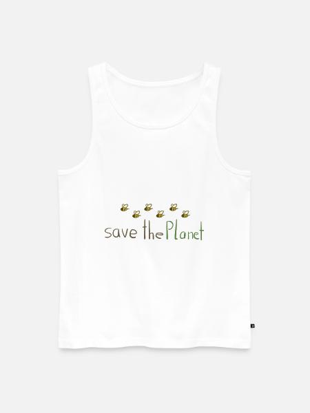 sauver la planète abeilles conservation de la nature protection du climat - Débardeur bio Premium Homme - blanc