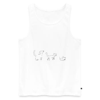 Animaux Amoureux des animaux - Débardeur bio Premium Homme - blanc - Devant - AI Model Male 178 light (178cm)