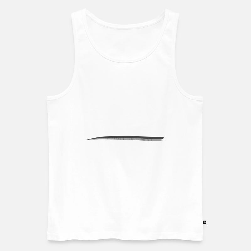 linie metall silber strich - Männer Premium Bio Tank Top - Weiß