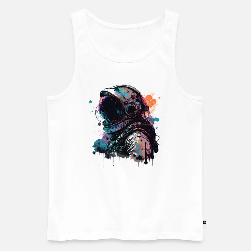 Gothic Astronaut - Männer Premium Bio Tank Top - Weiß