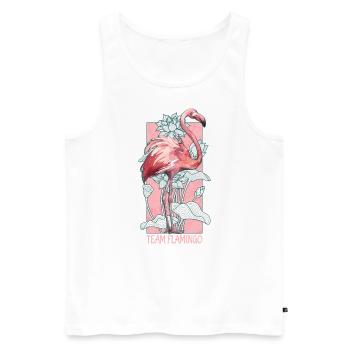 Équipe Flamingo Aquarelle Aquarelle Animaux - Débardeur bio Premium Homme - blanc - Devant - AI Model Male 178 light (178cm)