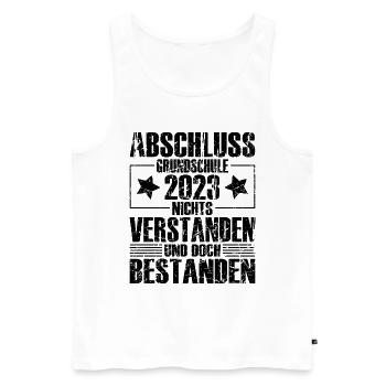 Abschluss 2023 Grundschule - Männer Premium Bio Tank Top - Weiß - Vorne - Michal (187cm)