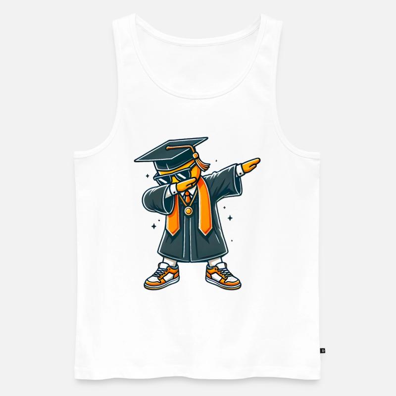 Coole Absolvent Dab Pose Illustration - Männer Premium Bio Tank Top - Weiß