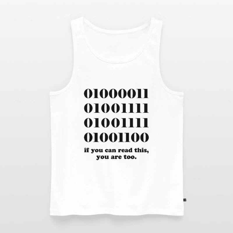 Computer binary code developers gift Men's Premium Organic Tank Top