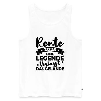 Rente 2025 - Eine Legende Verlässt Das Gelände - Männer Premium Bio Tank Top - Weiß - Vorne - Michal (187cm)