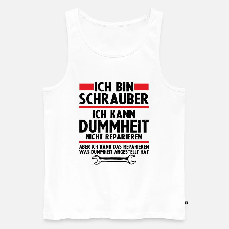 Ich bin schrauber - Männer Premium Bio Tank Top - Weiß