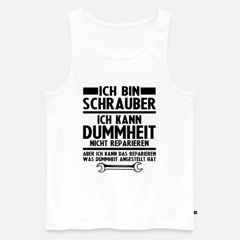 Ich bin schrauber - Männer Premium Bio Tank Top - Weiß