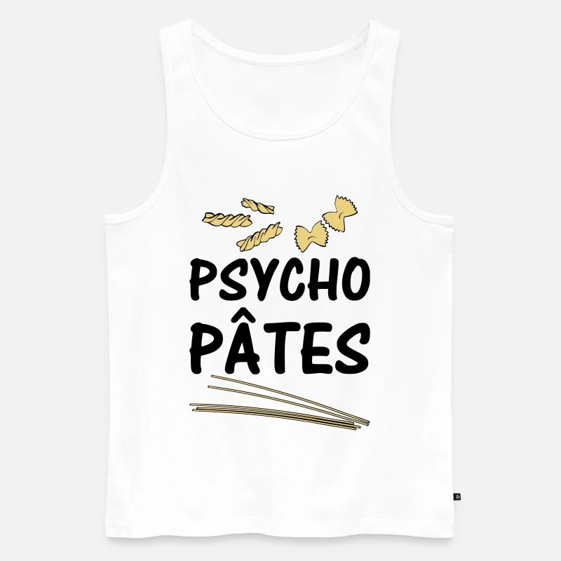 Psycho Pâtes - Débardeur bio Premium Homme - blanc