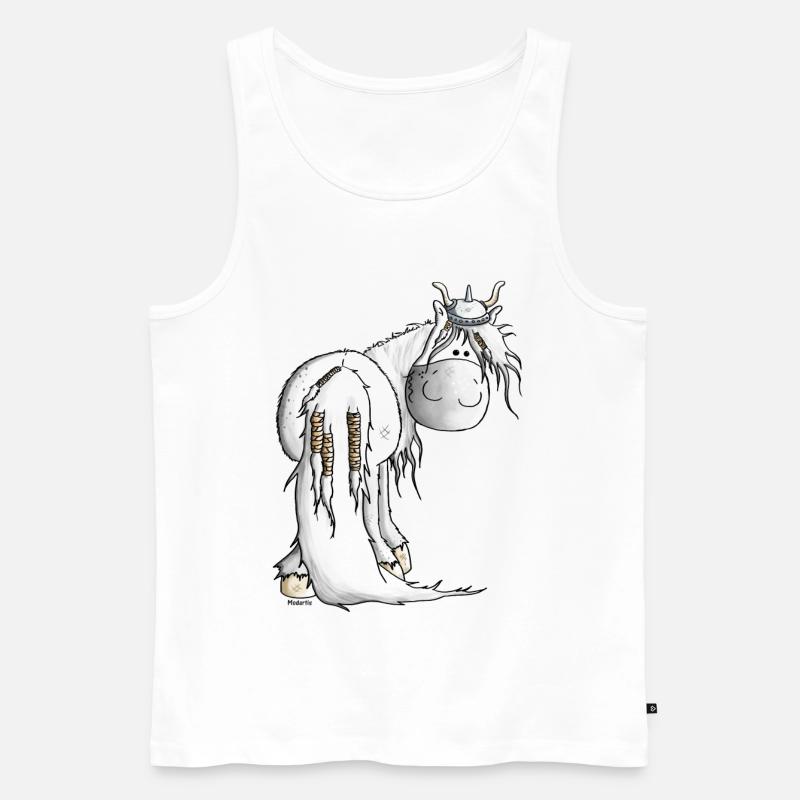 Wikinger Isländer - Pferd - Männer Premium Bio Tank Top - Weiß