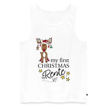 Lustige Geschenke zu Weihnachten mit Elch - Männer Premium Bio Tank Top - Weiß - Vorne - Michal (187cm)