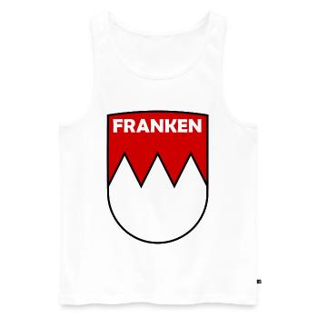 Die Franken - Männer Premium Bio Tank Top - Weiß - Vorne - AI Model Male 178 light (178cm)