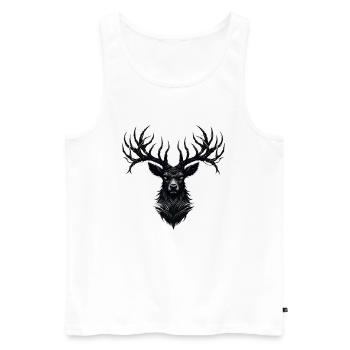 Horns of Darkness - Männer Premium Bio Tank Top - Weiß - Vorne - AI Model Male 178 light (178cm)