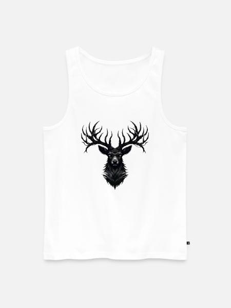 Horns of Darkness - Männer Premium Bio Tank Top - Weiß