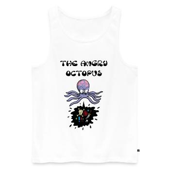 The angry octopus - Men's Premium Organic Tank Top - white - Front - AI Model Male 178 light (178cm)