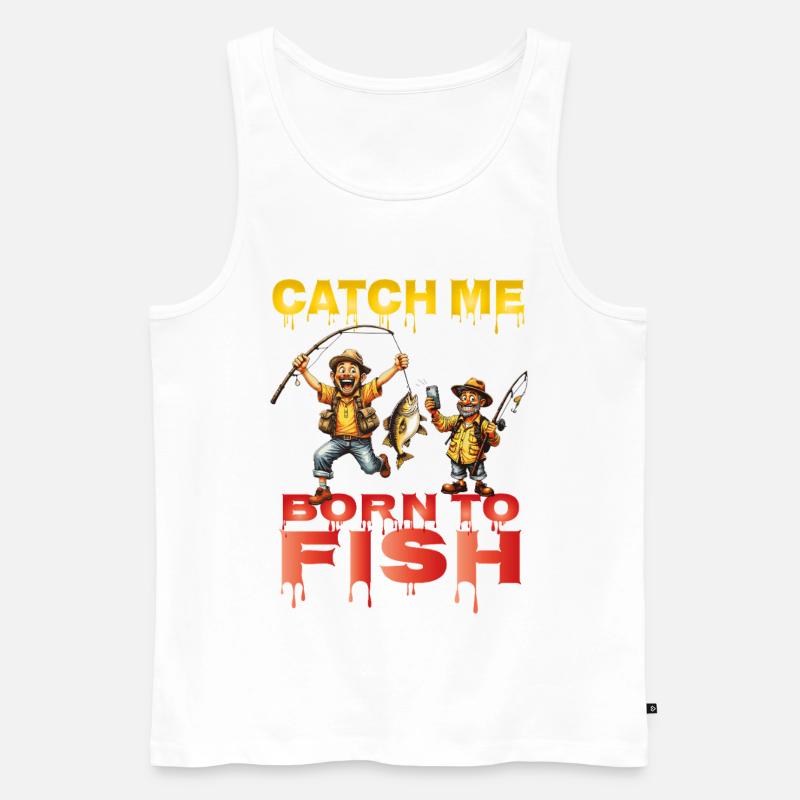 Catch_me_ - Männer Premium Bio Tank Top - Weiß