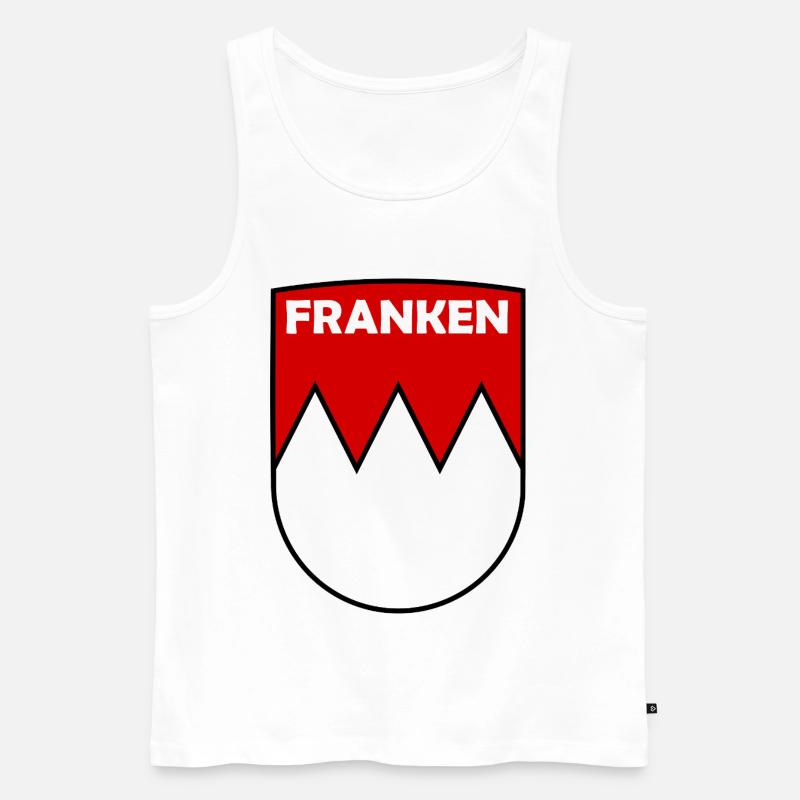 Franken Crest Logo - Männer Premium Bio Tank Top - Weiß