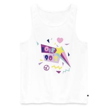 love_90s - Männer Premium Bio Tank Top - Weiß - Vorne - Michal (187cm)