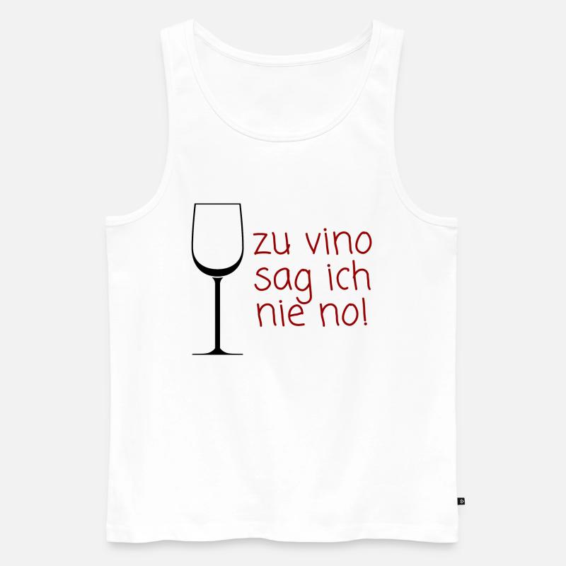 Wein Spruch - Männer Premium Bio Tank Top - Weiß