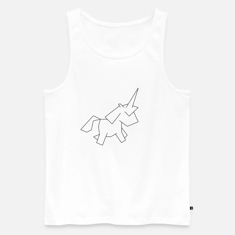 Boris das Einhorn - Männer Premium Bio Tank Top - Weiß