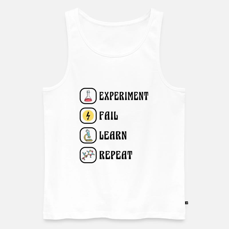Science Physics Chemistry Experiment - Men's Premium Organic Tank Top - white