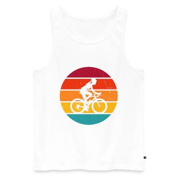 Vélo Vélo VTT Vélo - Débardeur bio Premium Homme - blanc - Devant - Michal (187cm)
