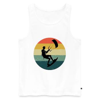 Kite Hommes Cerf-volant Kitesurf Kitesurf Kitesurf - Débardeur bio Premium Homme - blanc - Devant - Michal (187cm)