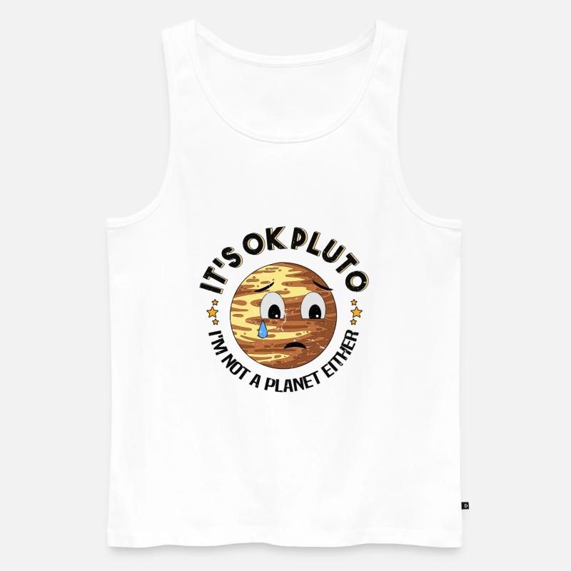 Pluto Planet Pluto Day - Männer Premium Bio Tank Top - Weiß