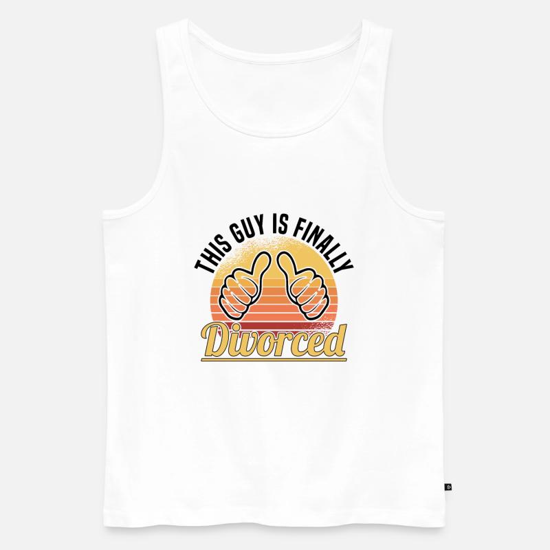 Scheidung Trennung Ehe Ex Scheidungsparty - Männer Premium Bio Tank Top - Weiß