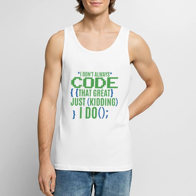 Funny Coder Programmer IT Men's Premium Organic Tank Top