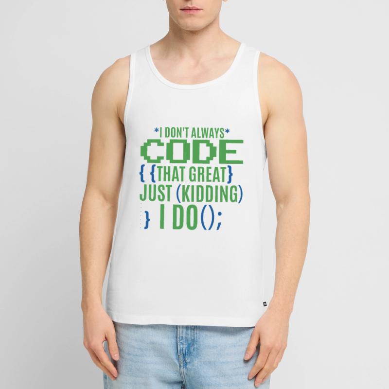 Funny Coder Programmer IT Men's Premium Organic Tank Top