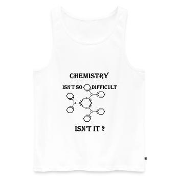 Chemikerin - Männer Premium Bio Tank Top - Weiß - Vorne - AI Model Male 178 light (178cm)