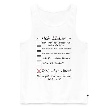 4 Monate zusammen Beziehung Monatstag Freund - Männer Premium Bio Tank Top - Weiß - Vorne - Michal (187cm)